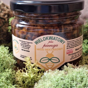 Miód Wielokwiatowy z pierzgą (całe kawałki)